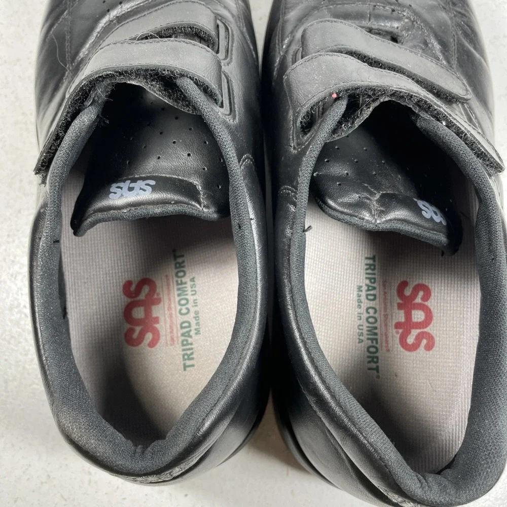 SAS VTO Leather Tripad Comfort Walking Shoe Black Leather Men 9.5 WWW Extra Wide